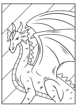 Dibujo de Retrato de dragón para Colorear