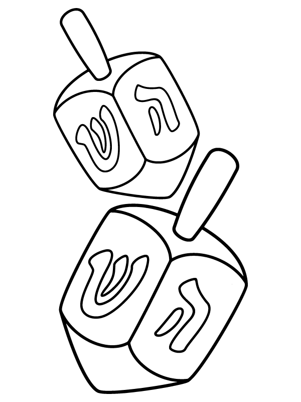 Dibujo de Dreidel And Jewish Tradition Coloring Pagepng para Colorear