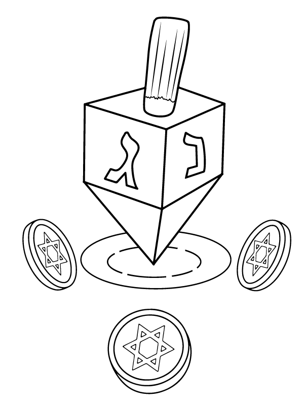 Dibujo de Dreidel Coloring Pagepng para Colorear