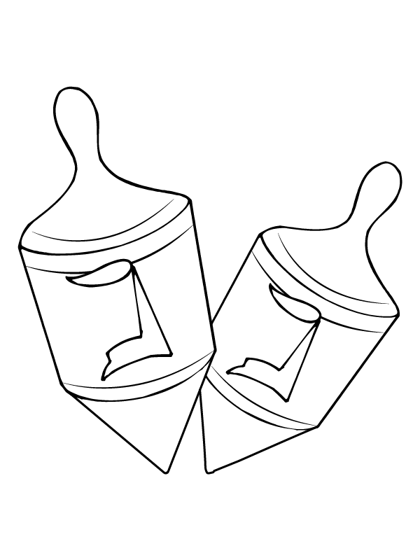 Dibujo de Dreidel Festival Coloring Pagepng para Colorear