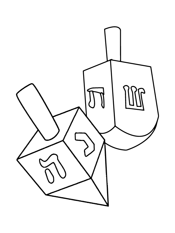 Dibujo de Dreidel Spin Art Coloring Pagepng para Colorear