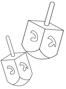 Dibujo de Free Printable Dreidel Craft Coloring Pagepng para Colorear