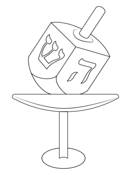 Dibujo de Fun Dreidel Spin Coloring Pagepng para Colorear