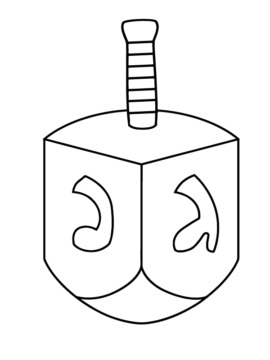 Dibujo de Whimsical Dreidel Coloring Pagepng para Colorear