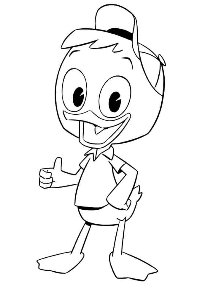 Dibujo de Contento Ducks de Ducktales 2 para Colorear
