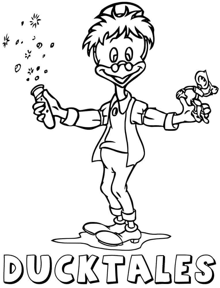 Dibujo de Gyro Gearloose de Ducktales para Colorear