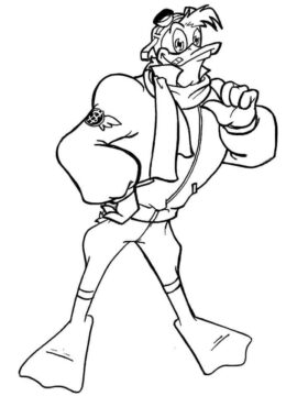 Dibujo de Launchpad Mcquack de Ducktales para Colorear