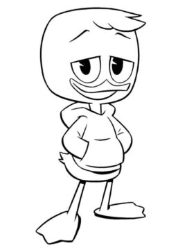 Dibujo de Louie Duck de Ducktales para Colorear