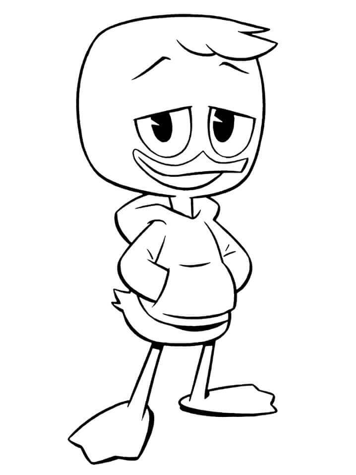 Dibujo de Louie Duck de Ducktales para Colorear