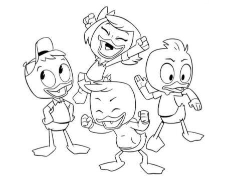 Dibujo de Patitos de Ducktales para Colorear