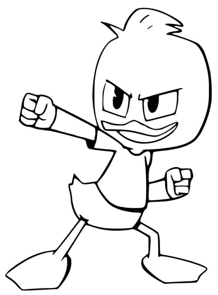 Dibujo de Pato Dewey de Ducktales para Colorear