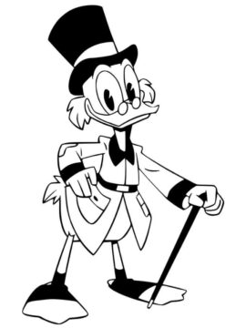 Dibujo de Scrooge Mcduck de Ducktales para Colorear