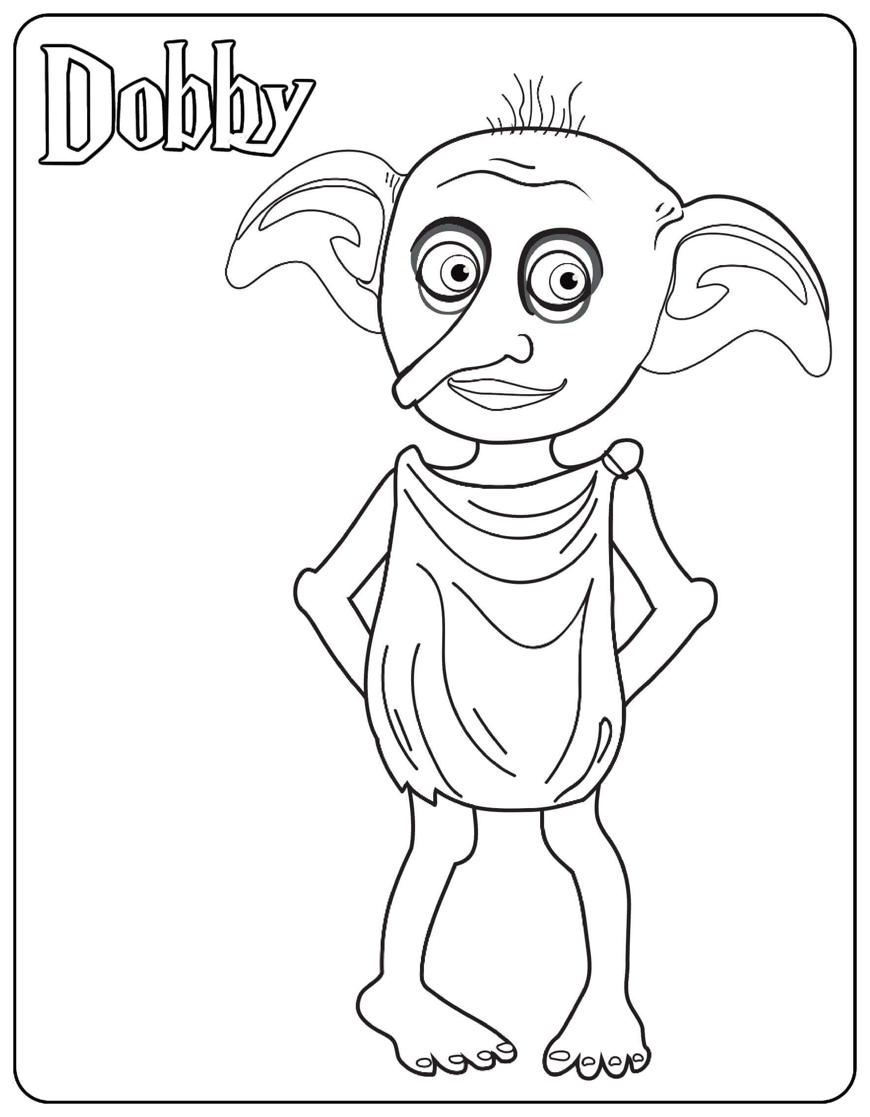 Dibujo de Dobby Duende para Colorear