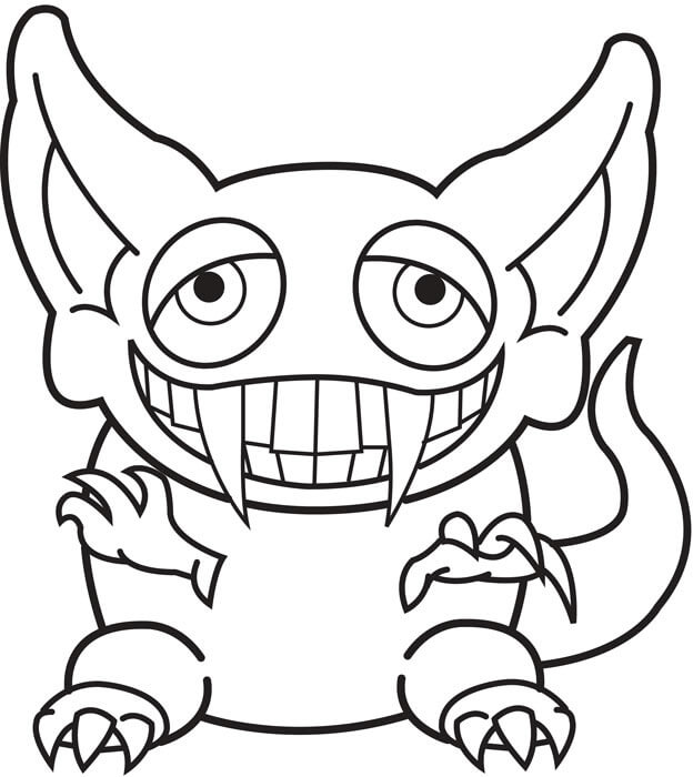 Dibujo de Duende Chibi Divertido para Colorear