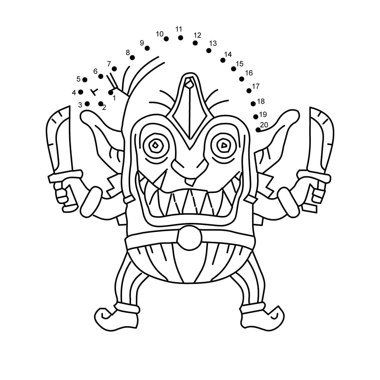 Dibujo de Duende Color por número para Colorear