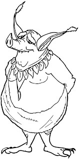 Dibujo de Duende de Cerdo para Colorear