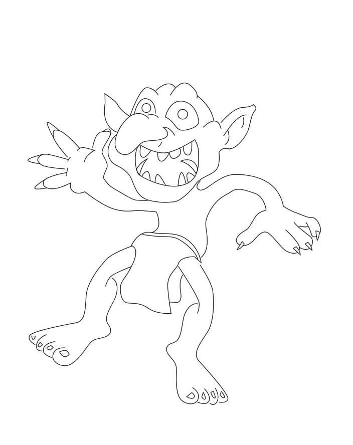 Dibujo de Duende Gracioso para Colorear