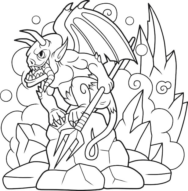 Dibujo de Duende Monstruo para Colorear