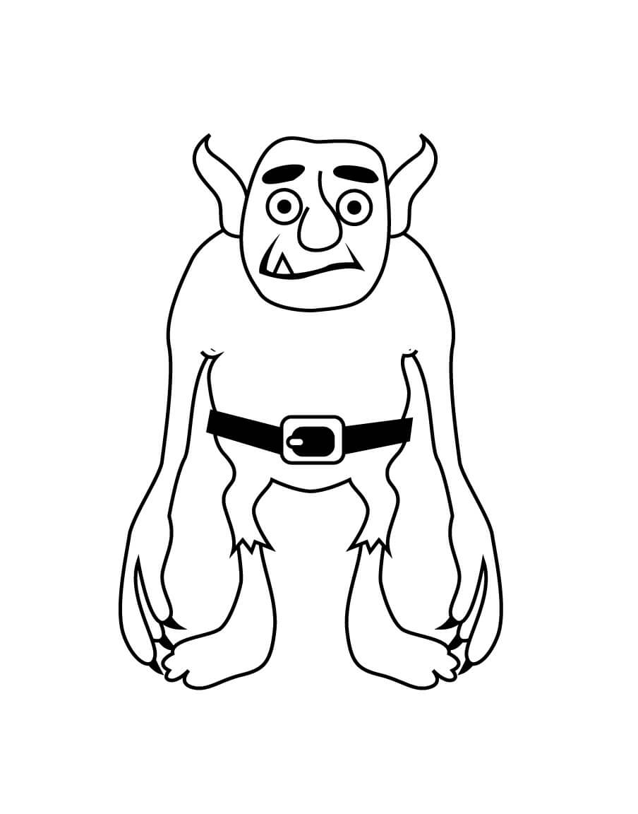 Dibujo de Duende Simple para Colorear