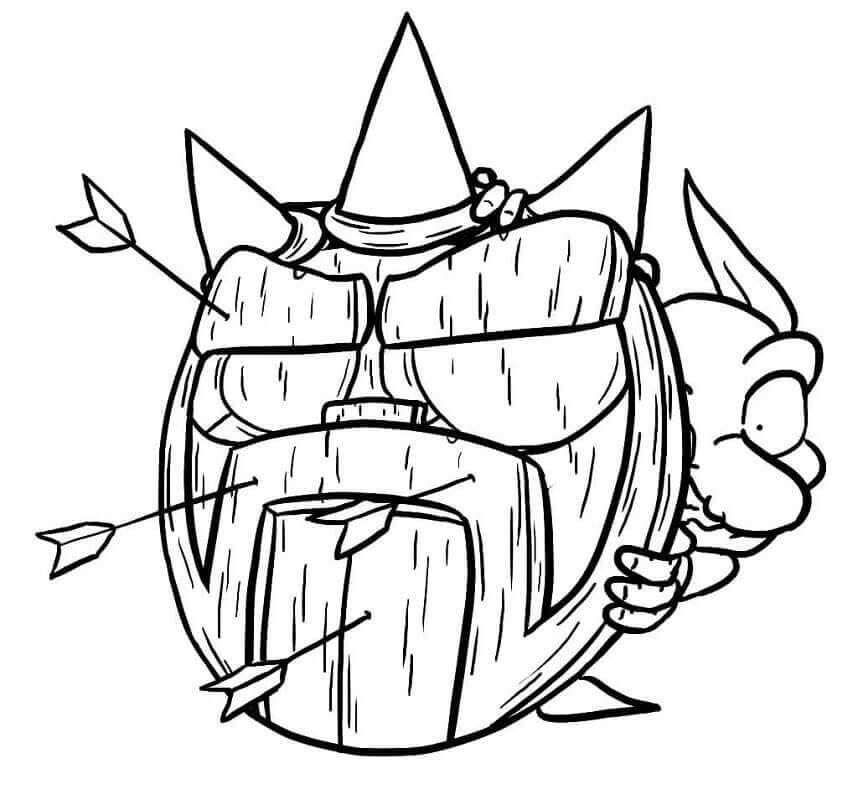 Dibujo de Duende con Escudo para Colorear