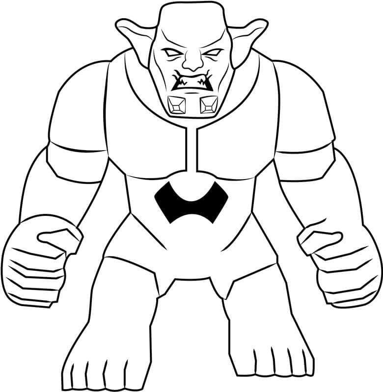 Dibujo de Lego Duende Enojado para Colorear