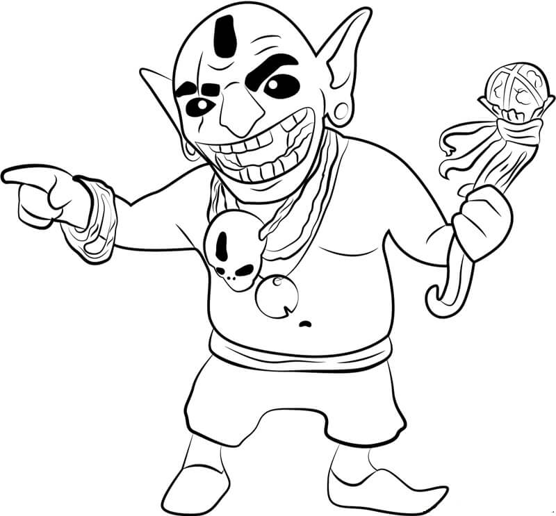 Dibujo de Mago Duende para Colorear