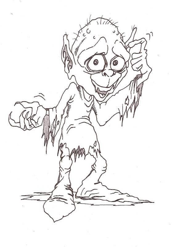 Dibujo de Un Lindo Duende para Colorear