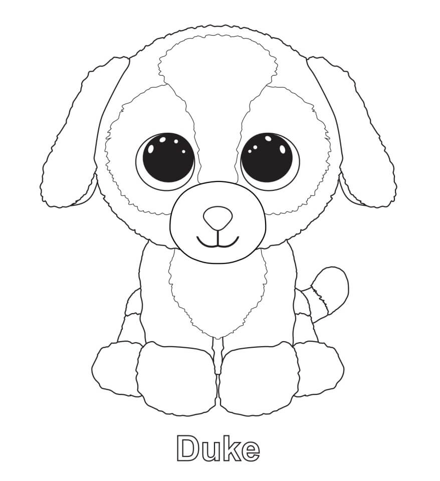 Dibujo de Duke Beanie Boo para Colorear