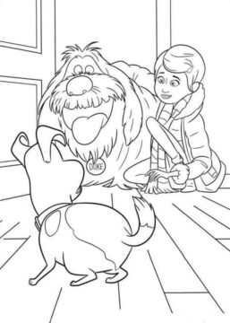 Dibujo de Duke Sorpresa con Max para Colorear