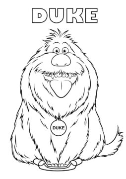 Dibujo de Duque Sentado para Colorear