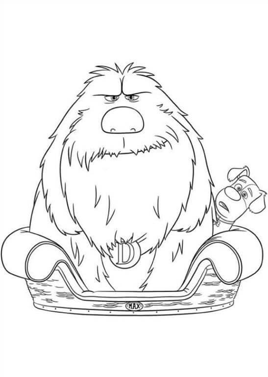 Dibujo de Duque con Max Lindo para Colorear