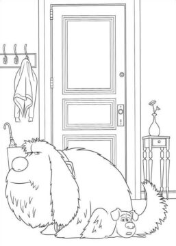 Dibujo de Duque y Max para Colorear