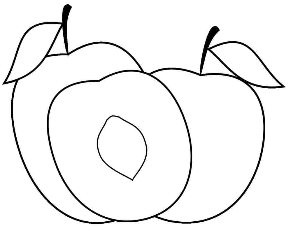 Dibujo de Melocotones 2 para Colorear