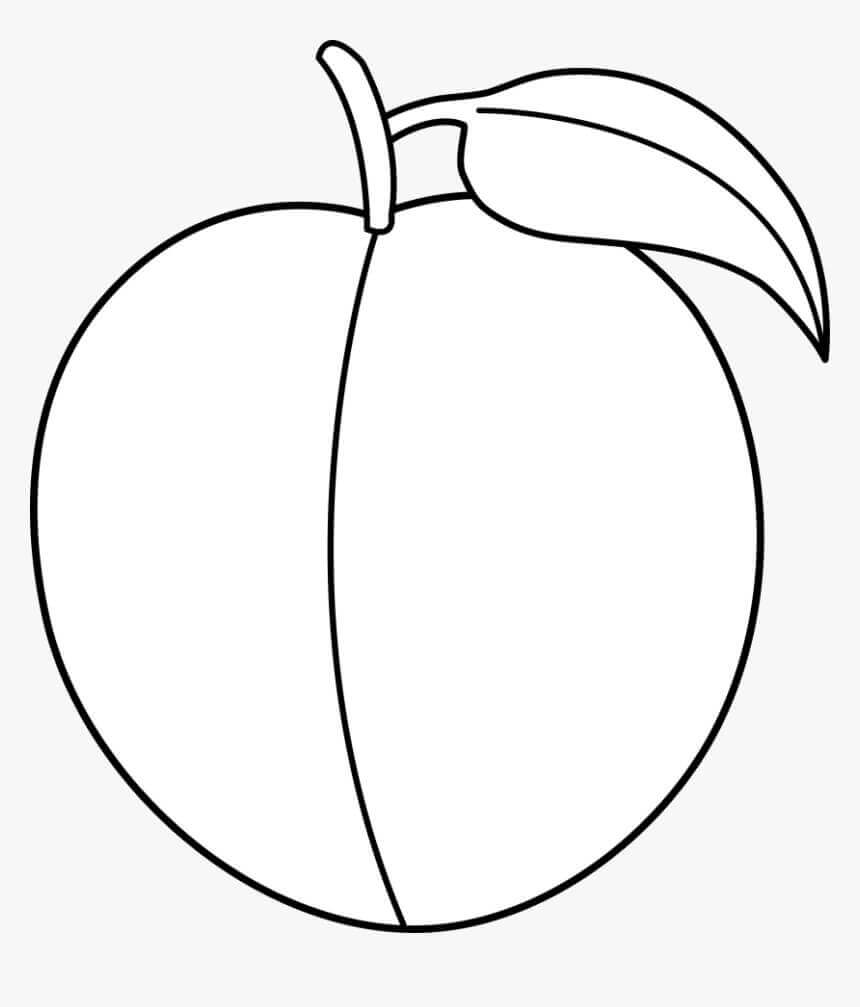 Dibujo de Melocotn Simple 1 para Colorear