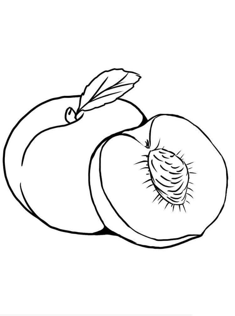 Dibujo de Melocotn y Medio para Colorear