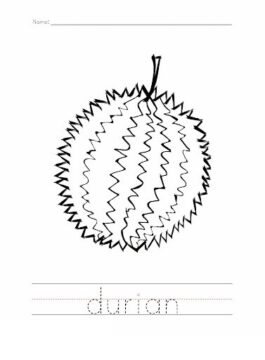 Dibujo de Increble Durian para Colorear