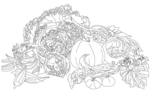Dibujo de Vegetal de la Edad de Piedra para Colorear