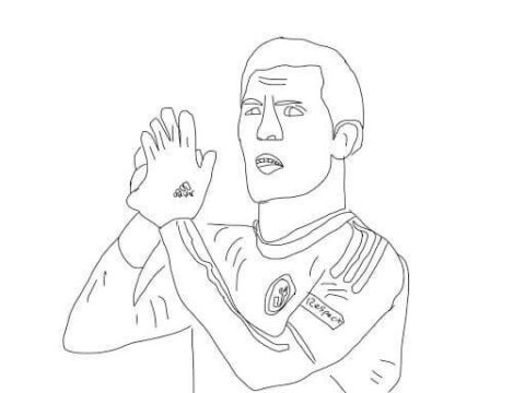 Dibujo de Eden Hazard Estpido para Colorear