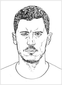 Dibujo de Cara de Eden Hazard para Colorear