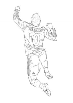 Dibujo de Eden Hazard Saltar para Colorear