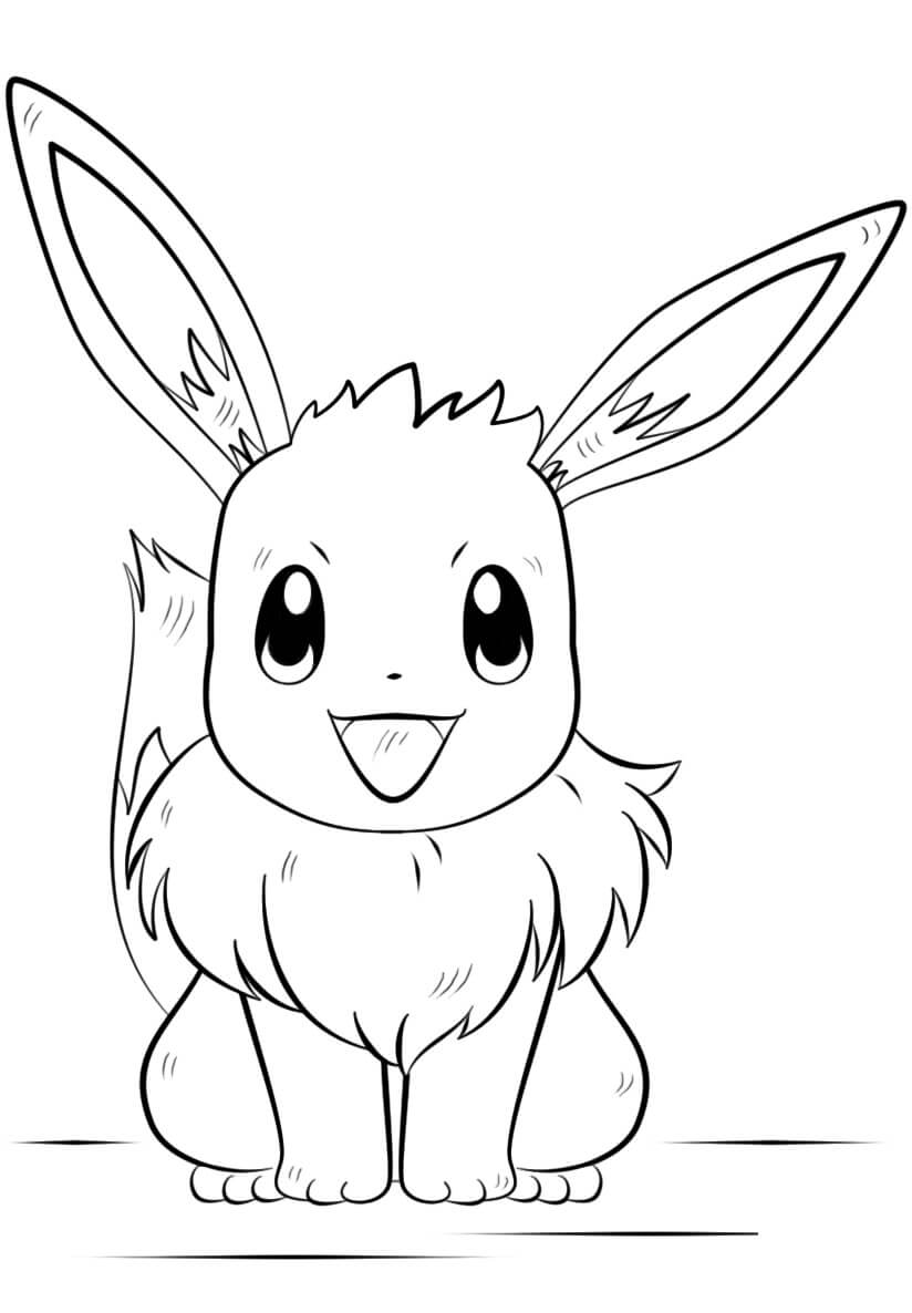 Dibujo de Eevee Divertido para Colorear