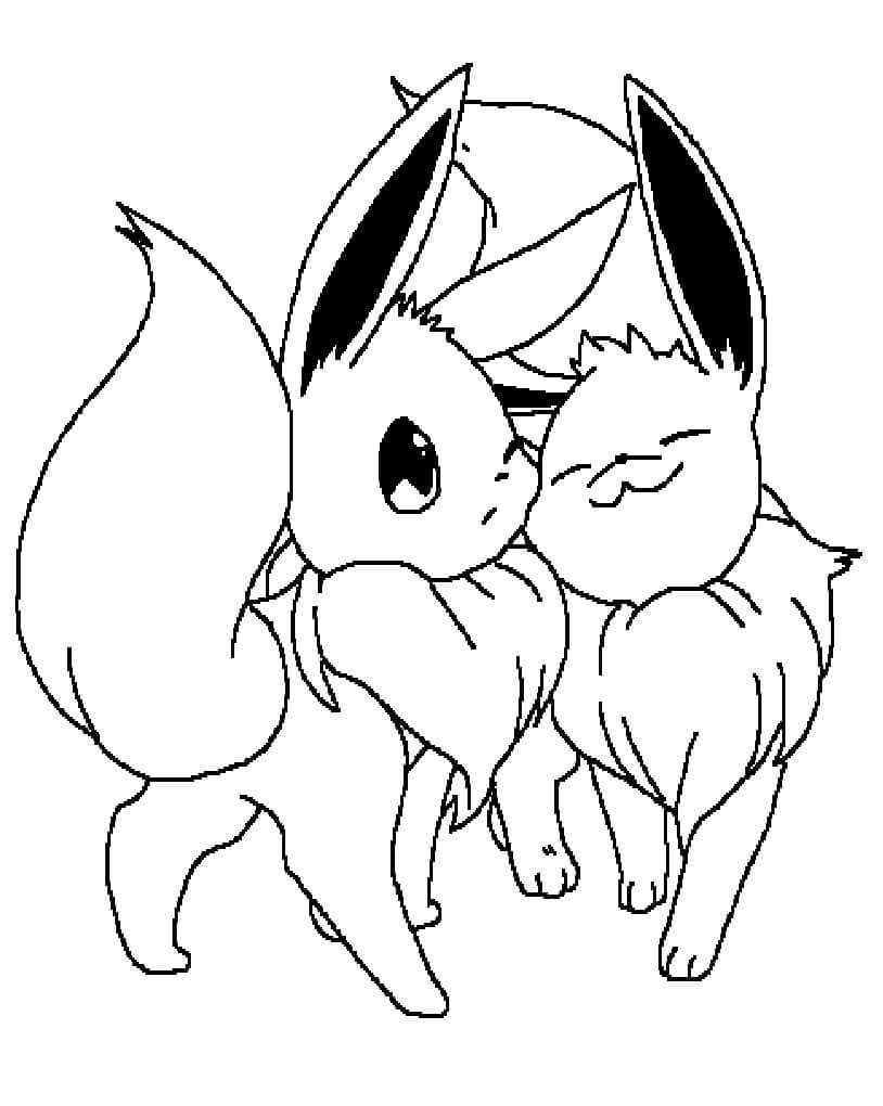 Dibujo de Eevee Lindo para Colorear