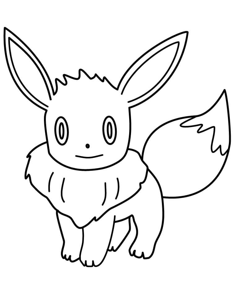 Dibujo de Eevee Normal para Colorear