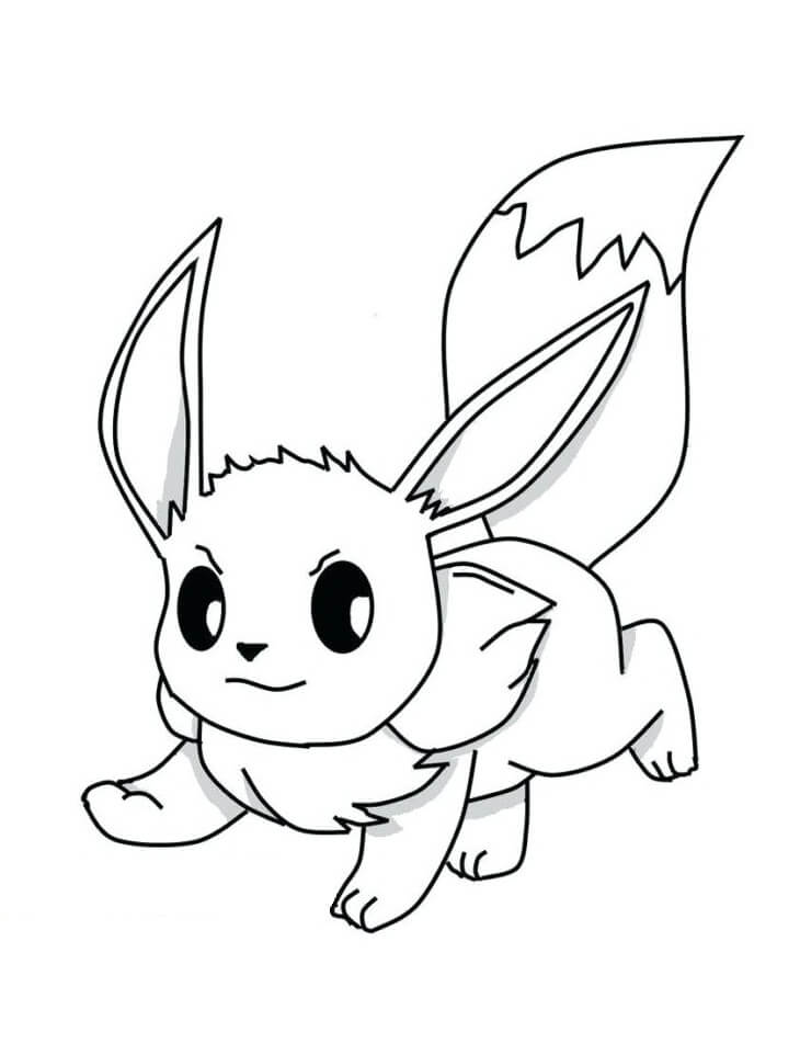Dibujo de Eevee Est Corriendo para Colorear