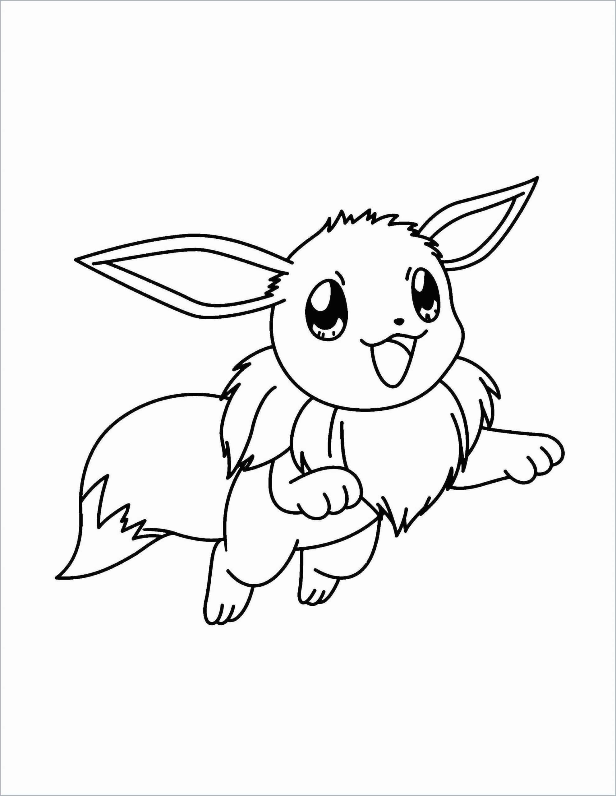 Dibujo de Feliz Eevee para Colorear