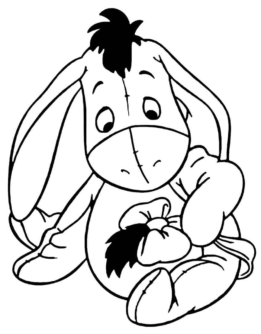 Dibujo de Beb Eeyore para Colorear