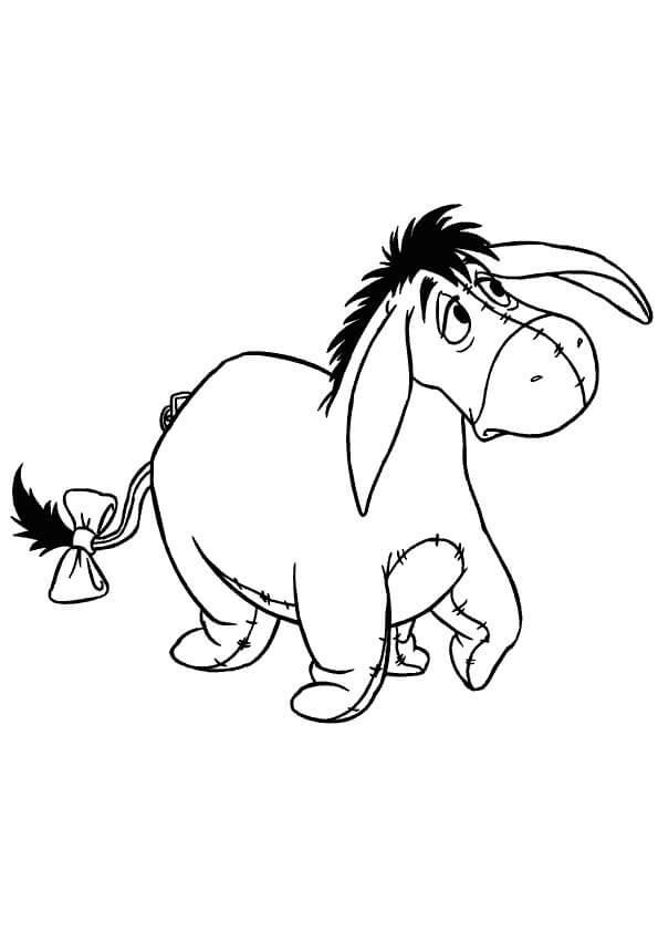 Dibujo de Eeyore Bsico para Colorear