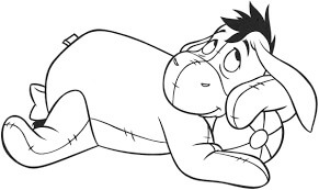 Dibujo de Eeyore con Pelota para Colorear