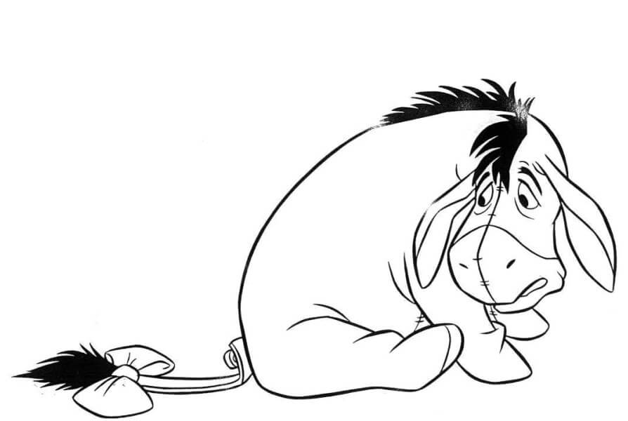 Dibujo de Eeyore Est Triste para Colorear