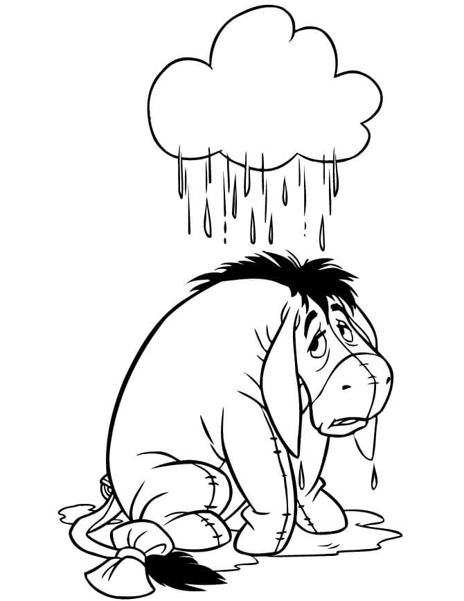 Dibujo de Fcil Eeyore para Colorear